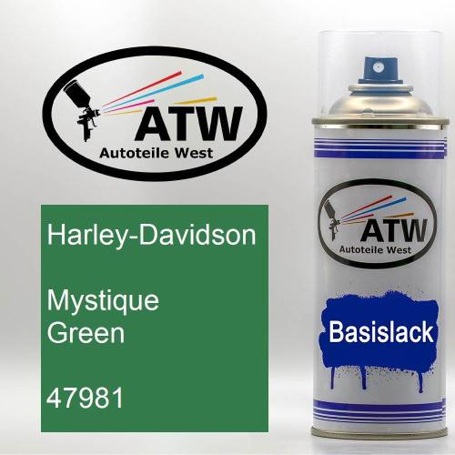 Harley-Davidson, Mystique Green, 47981: 400ml Sprühdose, von ATW Autoteile West.